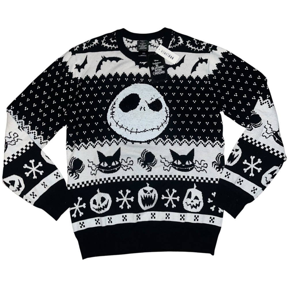 Disney The Nightmare Before Christmas Jack
Skellington Sequin Flip Sweater  NWT